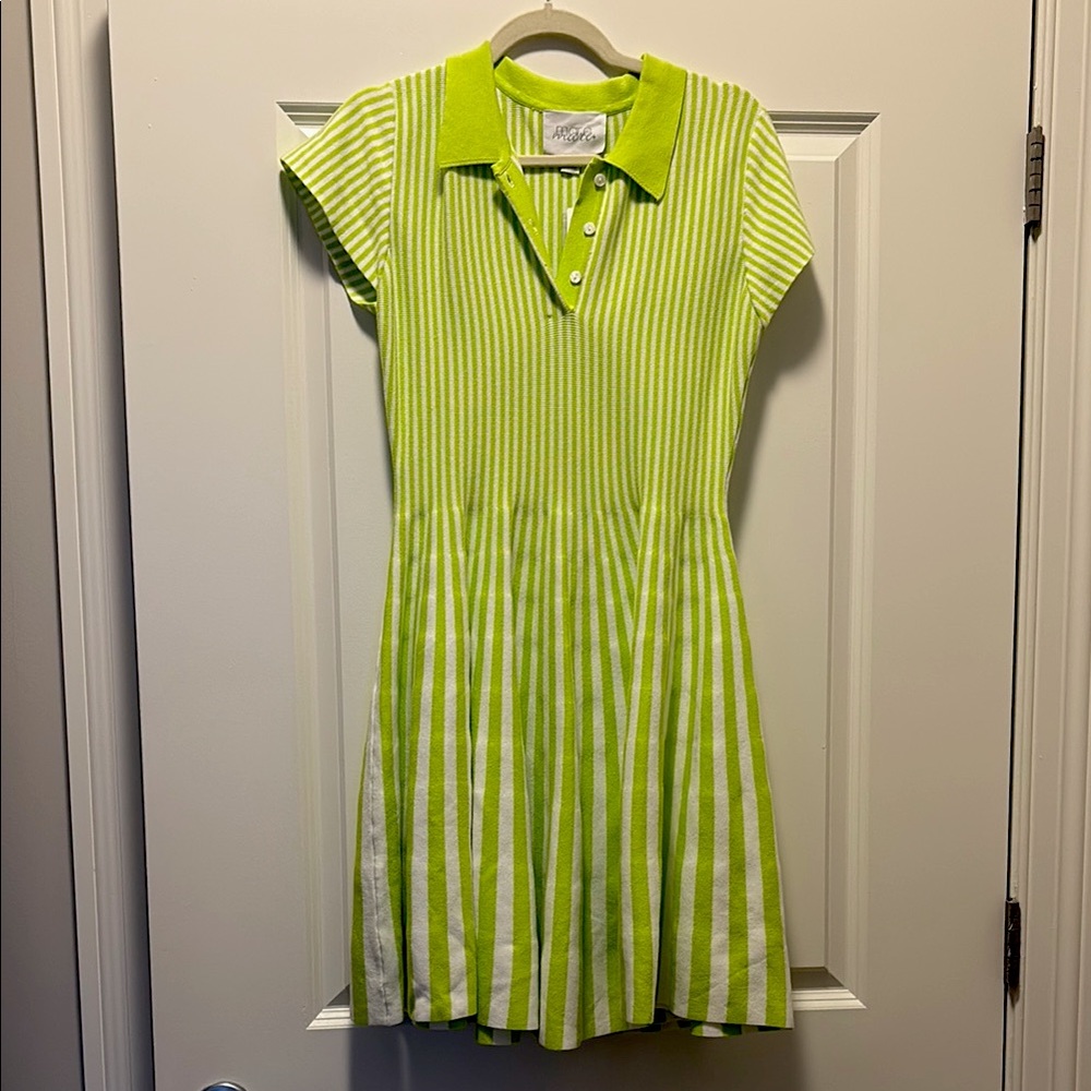 Anthropologie NWT - Mare Mare Short-Sleeve Polo Fit & Flare Sweater Mini Dress